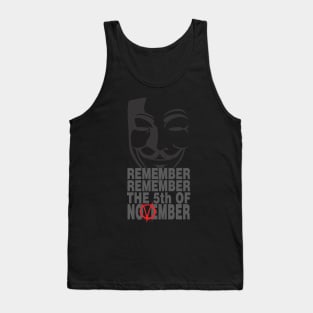 5th of November - V for Vendetta Tank Top